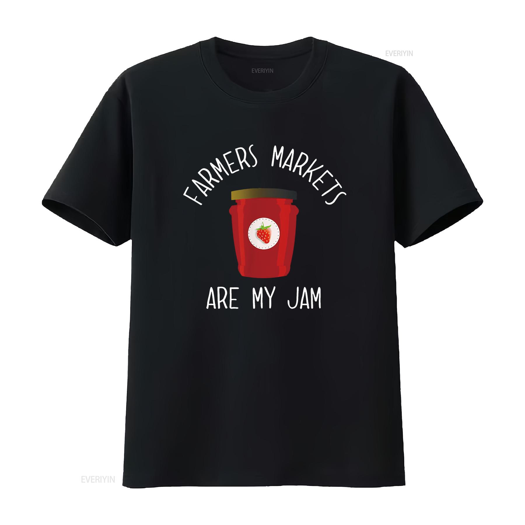 

Farmers Markets are My Jam T Shirt vintage Washed designer clothes graphic fashion Casual streetwear Top For Everyday Wear 4XL