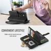 For Samsung Galaxy A37 A57 Case,Wallet Case for Women Men, Durable PU Leather Magnetic Flip Strap Wristlet Zipper Card Holder