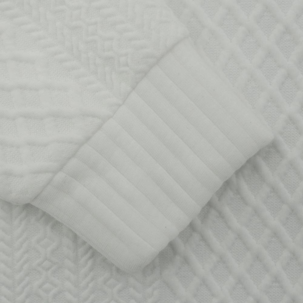 Autumn and Winter New Men's Outdoor Leisure Standing Neck Long Sleeved Jacquard Knitted Pullover Sweater