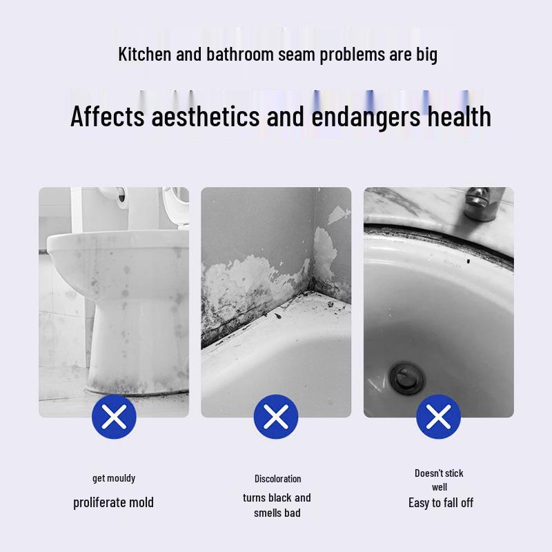 Plastic Steel Waterproof Sealant - White, Anti-Mold, for Kitchen, Bathroom, Toilet & Sink Grouting.