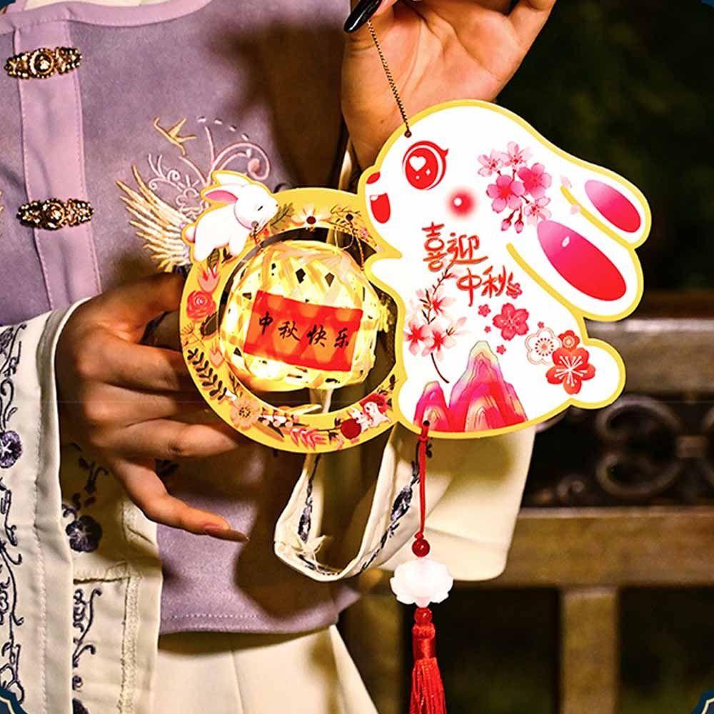 Weaving Middle Autumn Festival Lantern Rabbit Ancient Style Handheld Lantern  Women