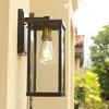 IP65 Waterproof Retro Landscape LED Wall Sconce Aluminum Mounted E27 Glass Light Fixture for Outdoor Use