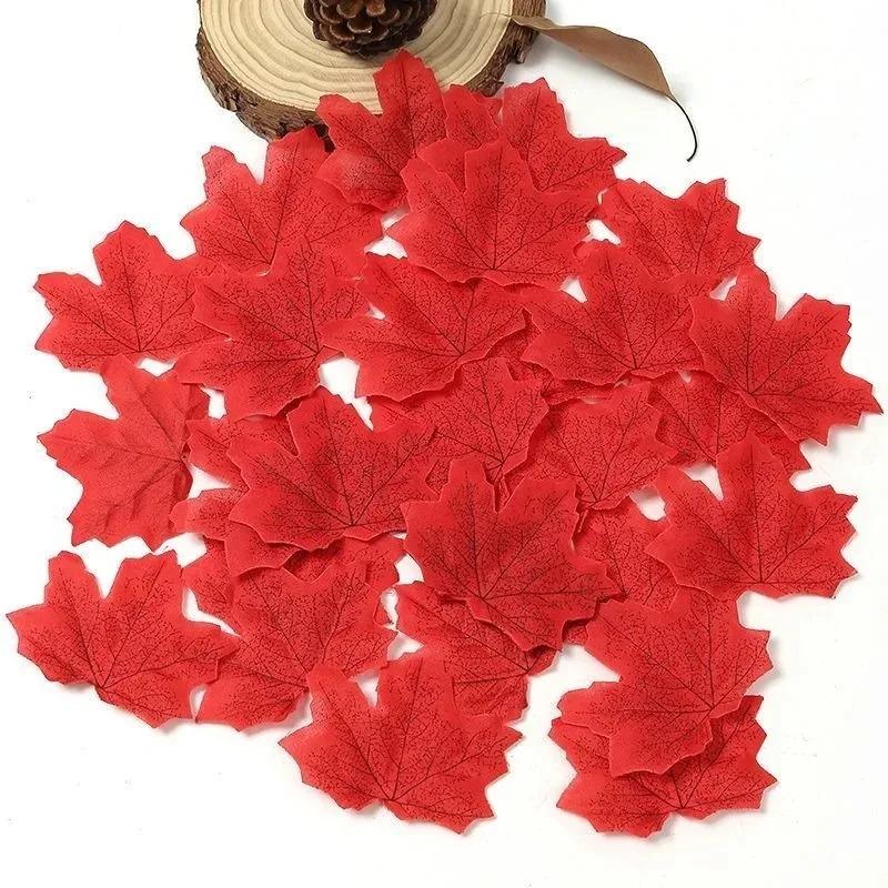 50Pcs Maple Leaf Artificial Silk Grape Vine Leaf Home Room Wall Decoration Garden Christmas Wedding Decor Autumn Navidad Wreath