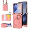 Crossbody Wallet Cards Solt Ring Phone Case for Samsung Galaxy Z Flip8 Flip7 FE Flip6 Flip5 Flip4 Flip3 Magnetic Leather Cover