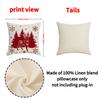 Red Christmas Print Pillow Cover Nordic Style Linen Print Holiday Decoration Living Room Sofa Cushion Cover Pillow
