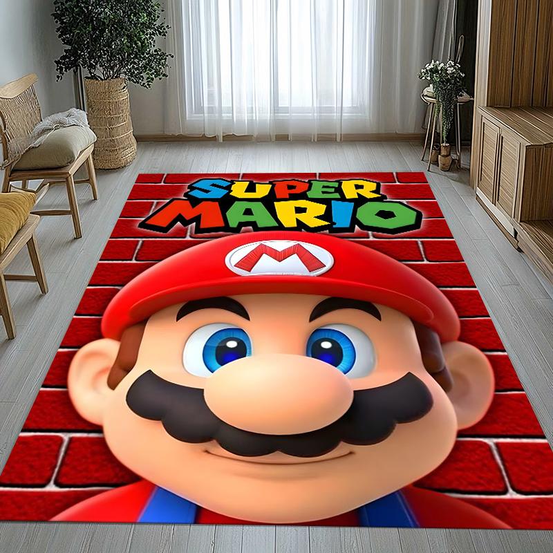 

Retro M-Mario Bros Game Cartoon Living Room Non-Slip Area Rug Soft Carpet for Bedroom Kids Playroom Sofa,Home Decor Doormat Gift 40x60cm