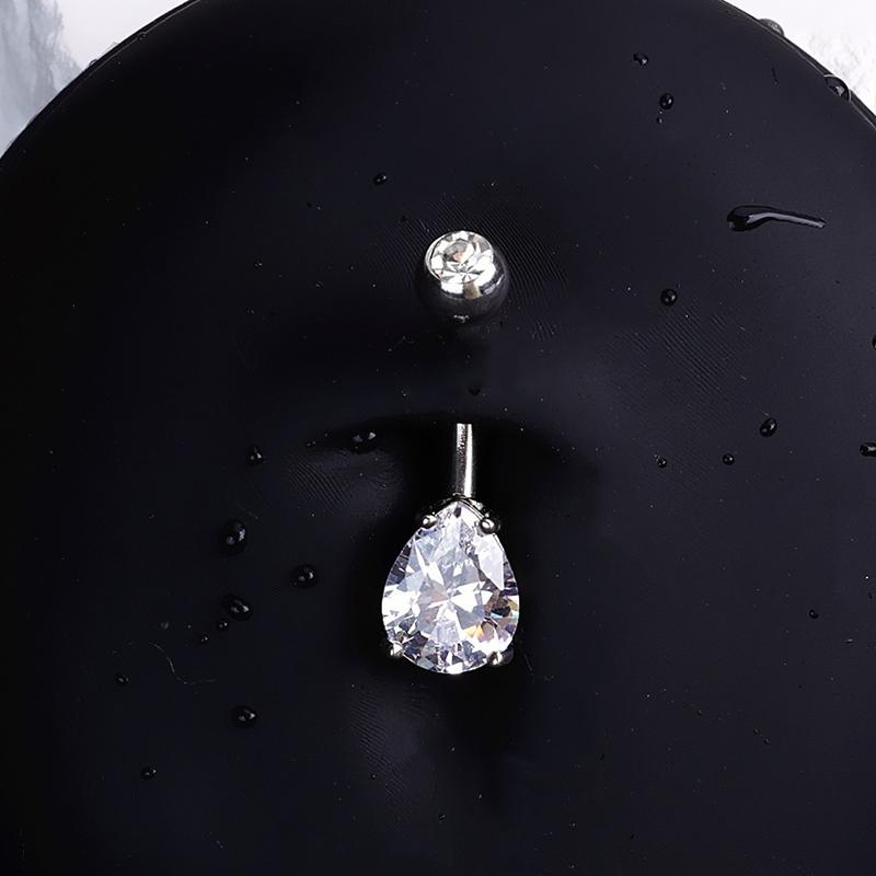 Sweet Heart Butterfly Navel Ring Zircon Belly Button Ring For Women Body Piercing Decoration Vacation Leisure Beach Jewelry Gift