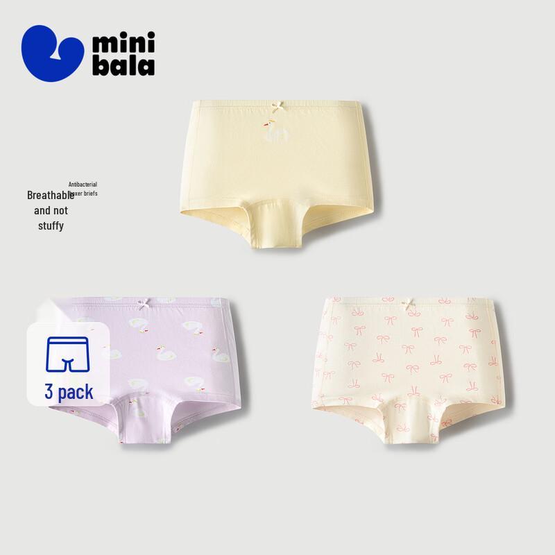 Mini Balabala Girls' Cotton Underwear 3-Pack