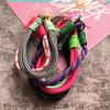 Keychain Metal Key Ring Accessories Colorful Car Keychain For Bags Charm Portable Key Chain Anti-fall Wrist Strap Couple Lanyard