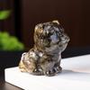Resin Tiger Figurine Home Decor With Natural Crystal For Living Room Display