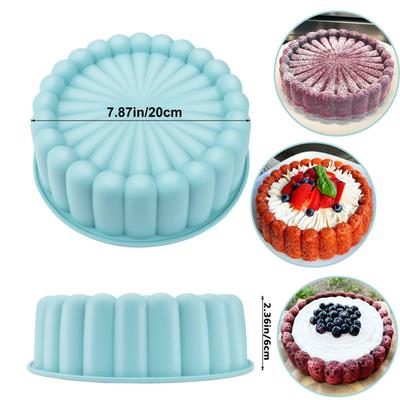 Formas de silicone para bolos redondos, formas para assar bolos de morango DIY, moldes de silicone resistentes a altas temperaturas para cozinha