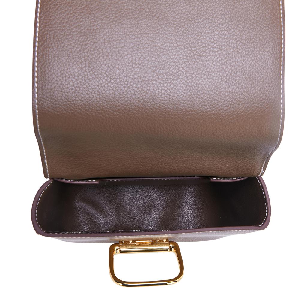 Bag 2025 New Hand Rubbed Pattern Buttocks Bag Leather Fashionable And Simple Shoulder Crossbody Bag Fresh Cowhide Saddle Bag