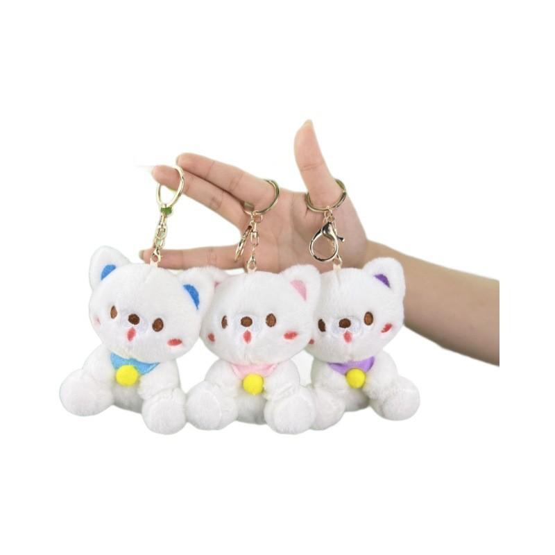 Adorable 11cm Cute Sitting Bear Plush Toy Keychain For Weddings Gifts And