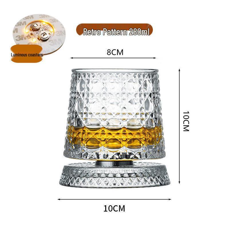 Qiwei Crystal Rotating Whiskey Glass