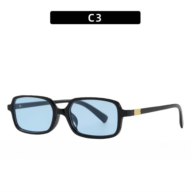 Modne małe kwadratowe okulary przeciwsłoneczne w stylu europejsko-amerykańskim - Unisex Street Style z wysokiej klasy wykończeniem