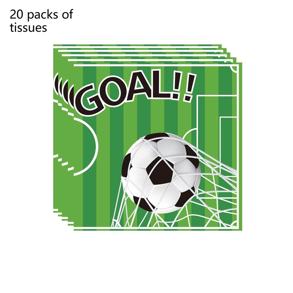 Ensemble de vaisselle sur le thème du football de la Coupe du Monde, fournitures de décoration pour fête d'anniversaire, assiettes en carton jetables, gobelets en carton, serviettes en papier, nappes