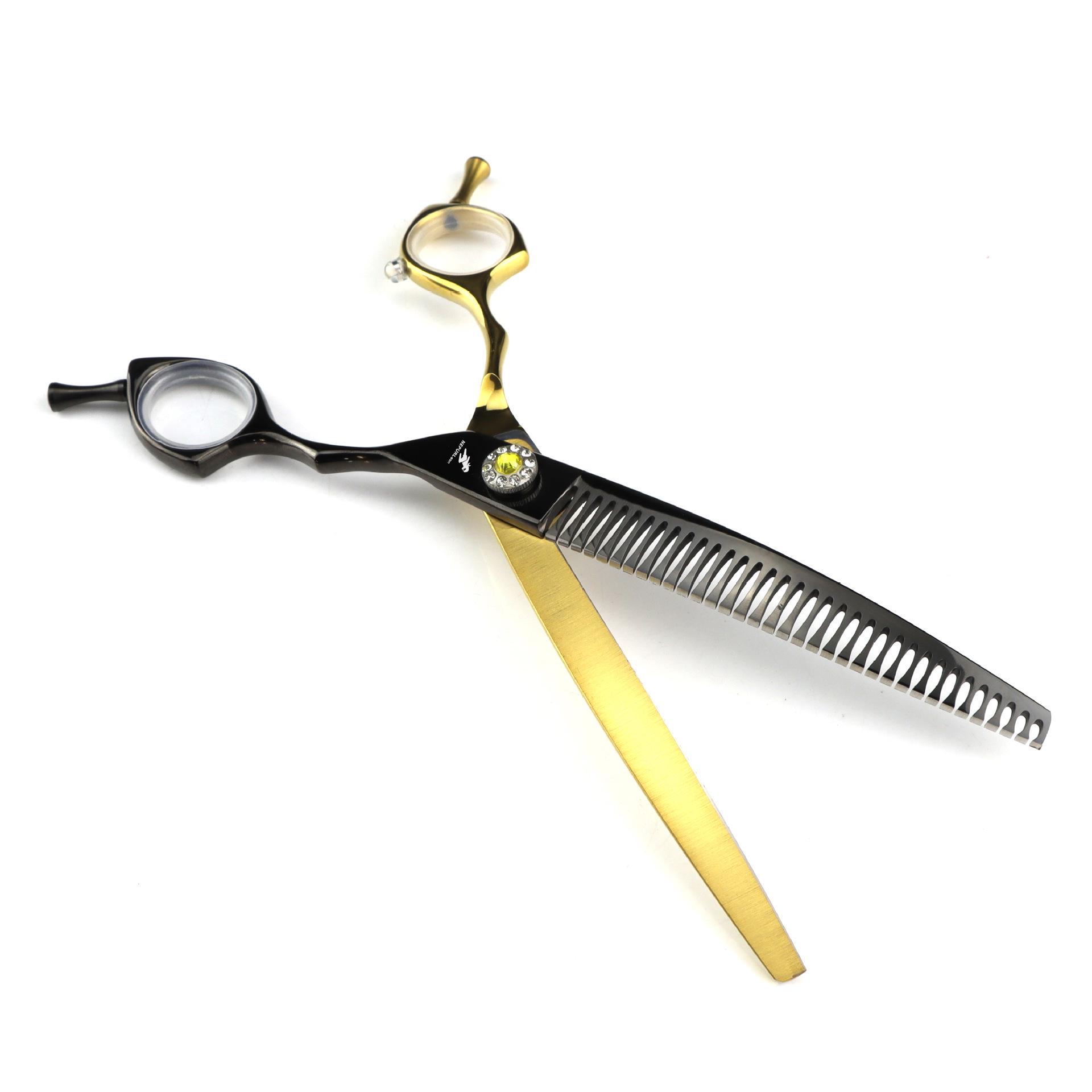 7.5 Curved Color Pet Grooming Shears with Thinning and Trimming Features