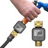 Digital Water Flow Meter Brass Inlet Outlet Multifunctional Water Meter Electronic Water Meter Sensor for Outdoor Garden
