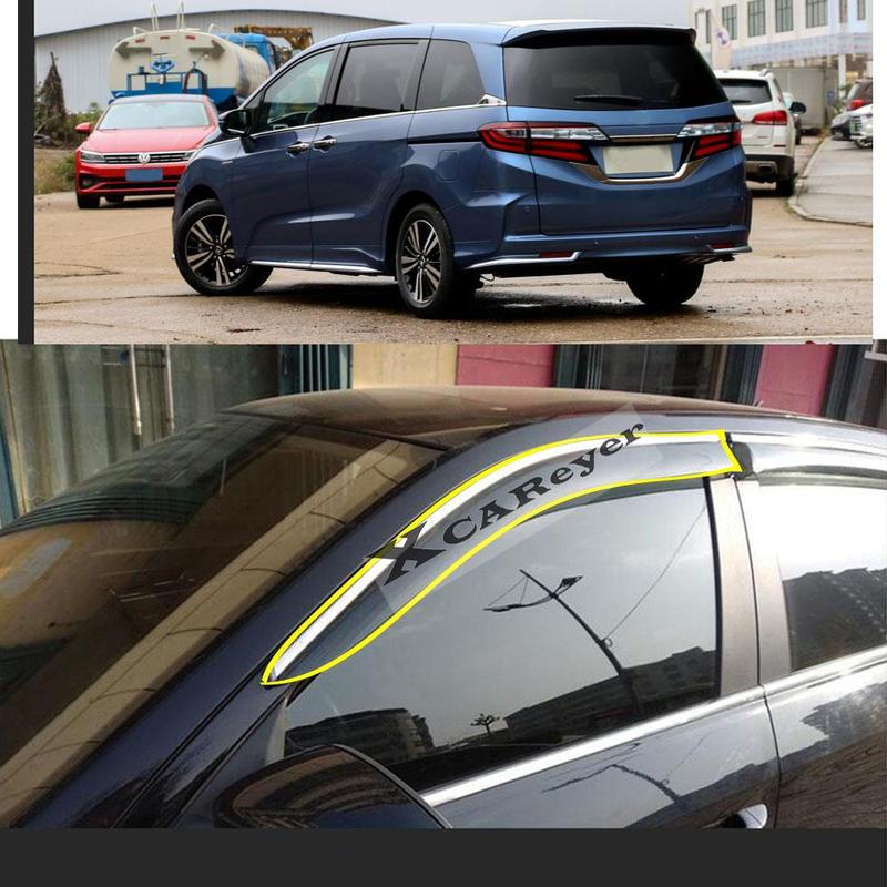For Honda Odyssey 2015 2016 2017 2018 Car Sticker Plastic Window Glass Wind Visor Rain/Sun Guard Vent