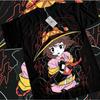 Nadměrné černé tričko s krátkým rukávem s komiksovým potiskem Megumin Explosion Mage z Konosuby pro fanoušky anime a isekai komedií