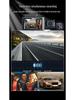 Dash Cam WiFi HD da 3 pollici con visione notturna e tripla lente per registrazione anteriore, interna e posteriore