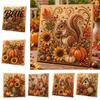 Fall Theme Bead Art Autumn Faux Pearl Painting Kit DIY Kit for Novice Friendly Adults Fox Pumpkin 3D Craft Set Thanksgiving Home Decor Handmade