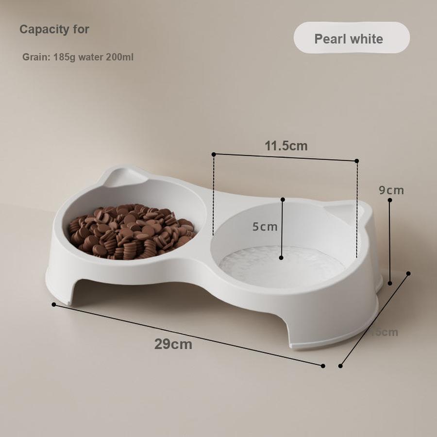 Pet Cat Food and Water Bowl Set Elevated Anti-Splash Pet Feeding Bowl for Cats and Dogs
