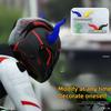 2pcs Sleeping Demon Horns Motorcycle Helmet Decal - Durable ABS Resin, High-Speed Racing Style Accessory for Bikes & Helmets