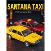 1/32 Volkswagen Santana Taxi Alloy Diecast Model Car Home Decoration Collectibles Miniature High Simulation Vehicle Holiday Gift