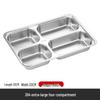 extra large deep square 4-compartment with plastic lid