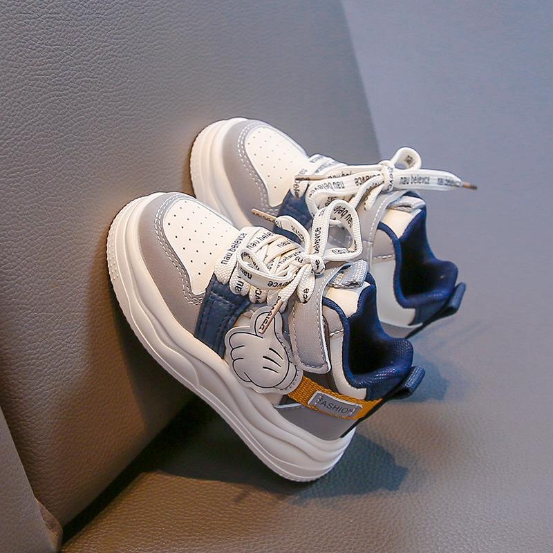 Children's shoes 2025 spring and autumn new baby sports shoes boys high-top board shoes children soft-soled casual shoes tide