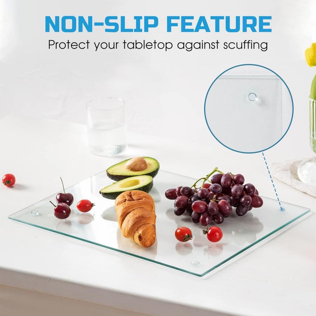 Acrylic Transparent Cutting Boards Food Chopping Board for Kitchen Counter Countertop Protector Antislip Chopping Block