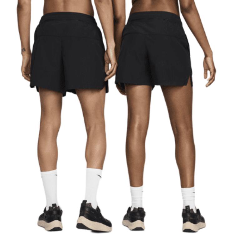 Nike X Patta SS24 Logo Comfort Outdoor Casual Mid-Waist Elastic Drawstring Shorts Unisex Bottoms Black FJ3064-010