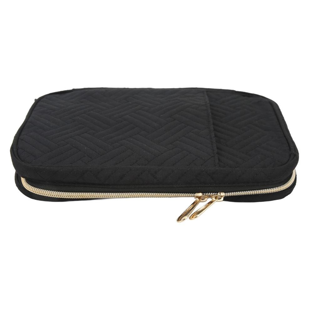 

Portable Travel Jewelry Organizer Clear Binder Bags Jewelry Storage Bag Travel Use чорний