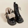 Stivali da Donna Nuovi Neri Marroni con Pelliccia Cavigliere da Donna Autunno Inverno Scarpe Imbottite in Cotone Calde Fondo Spesso Neve Stivaletti Corti