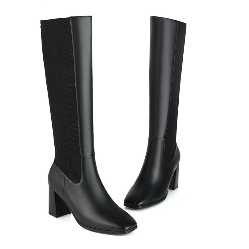 Fashion Fashion Knee High Boots Women Shoes Elegant Autumn Winter Women's High Boots Stretch Comfortable Long Shoes Ladies Large Size 48