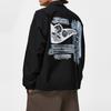 Li-Ning Anti Wu Series American Retro Letter Print Loose Fit Jacket With Turn-Down Collar Men Jacket Black AFDT439-3