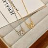 18K Gold Plated Pretzel Bread Necklace Dainty Collarbone Chain Women