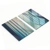 Tempered Glass Kitchen Boards with Graphics Blue Stripes 2x40x52 Cm