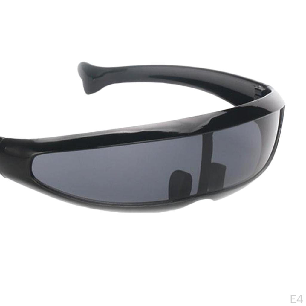 Futuristiske Smale Kyklop Farge Speilglass Visir Solbriller