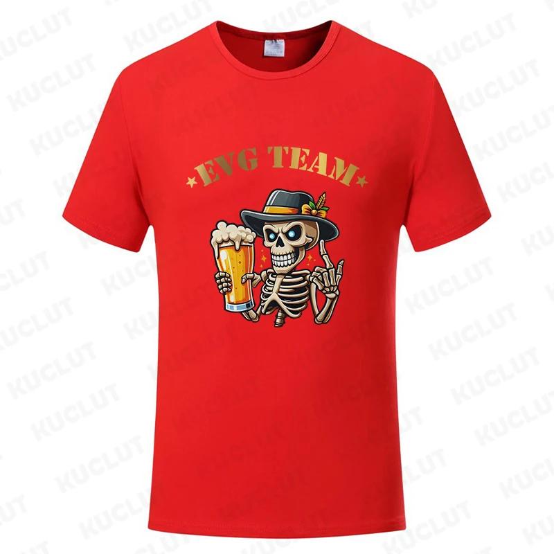 French Men's T Shirt Evg Futur Marié Team Groom Squad Shirt Wedding Best Man Tshirt Funny Single Farewell Bachelor Party Tees