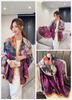 180*90Cm Scarves Luxury  Long Silk Scarf Women Soft Shawl Wrap Muffler Hijab Bufanda Foulard Female Bandana Beach Stoles