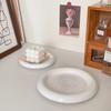 Keramikteller Schale Weiß Geschirr Porzellan Schmuckhalter Snackteller Snackschale Runde Platte Präsentation Organizer Halter