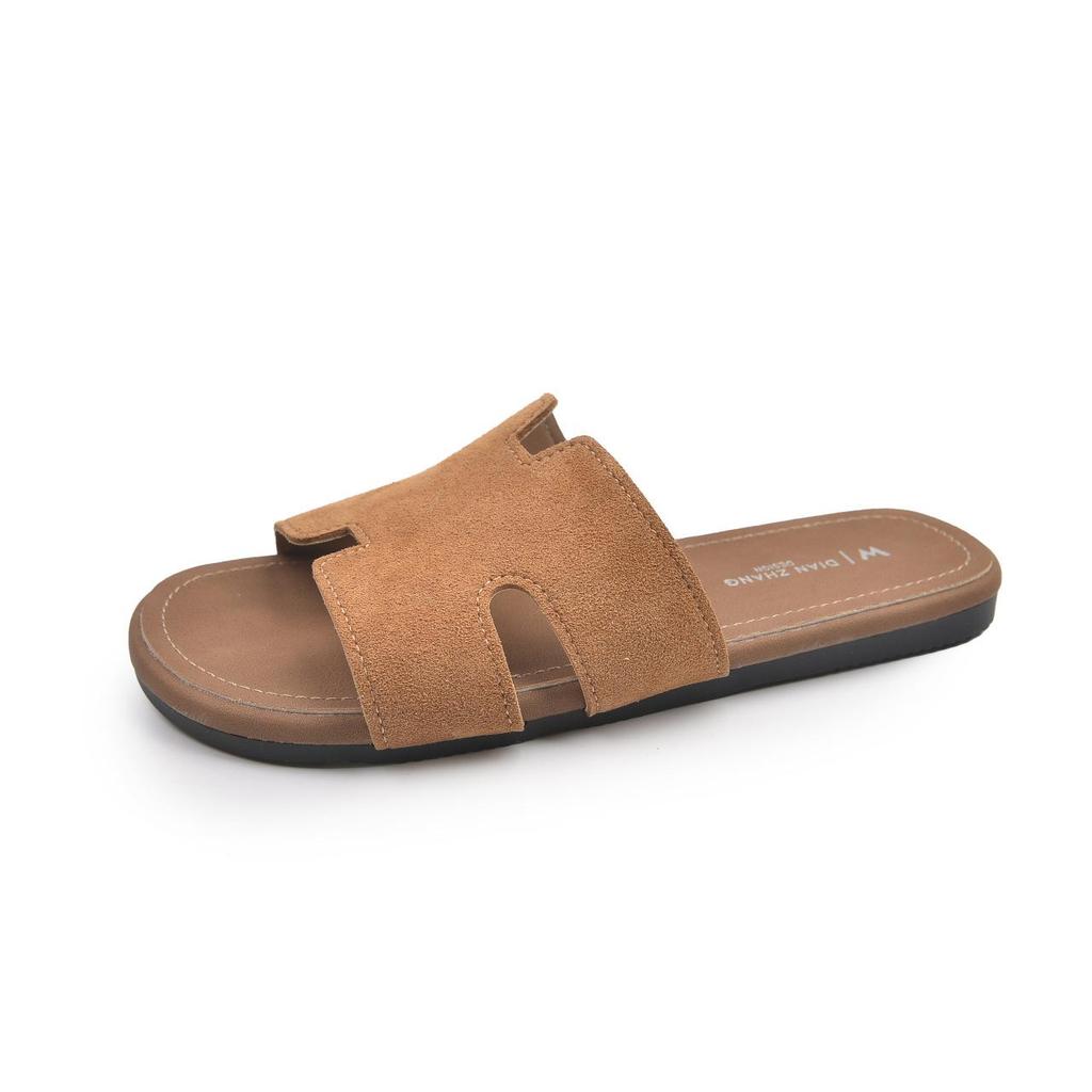 French Retro Birkenstock Slippers Wear Summer New Beautiful Temperament Flat Bottom Cool Slippers