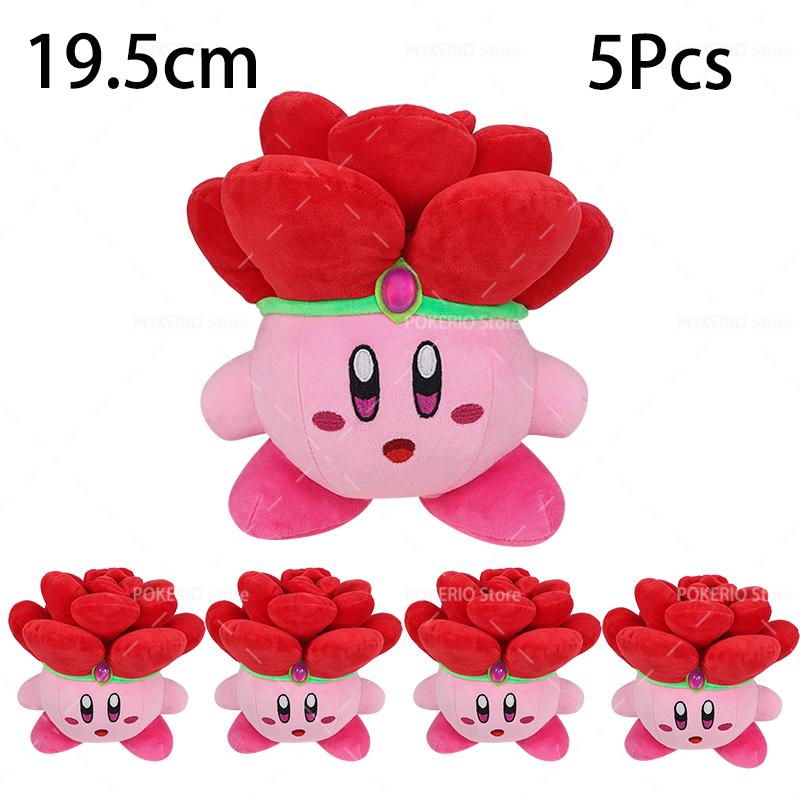 5 Pcs/Lot Anime Kirby Plush Doll Toys Kawaii Star Kirby Swimming Sword Bread Kirby Collection Christmas Birthday Gift for Kid