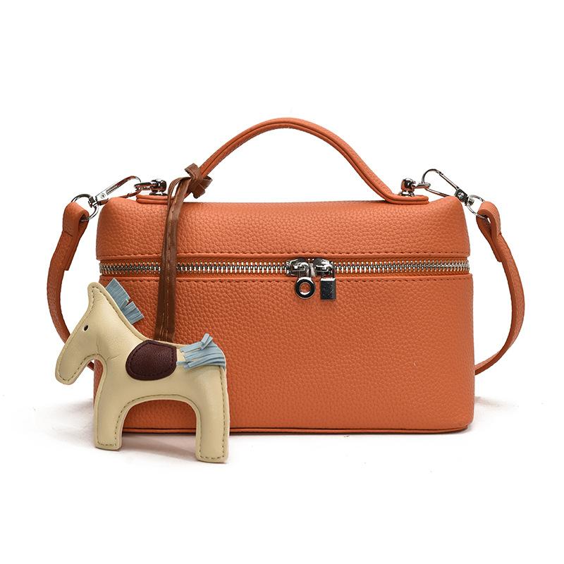 

Fashion Portable Small Square Bag Women s New Fashion Versatile Solid Color Shoulder Messenger Bag without pendant