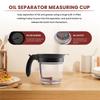 A84E-1000ML Oil Separator Measuring Cup And Strainer With Bottom Release For Gravy Sauces And Other Liquids With Oil Grease