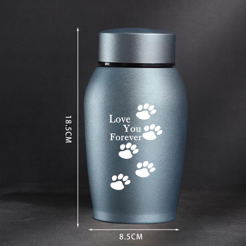 Stainless Steel Pet Cremation Urn for Ashes - Memorial Jar for Cats, Dogs, and Pets