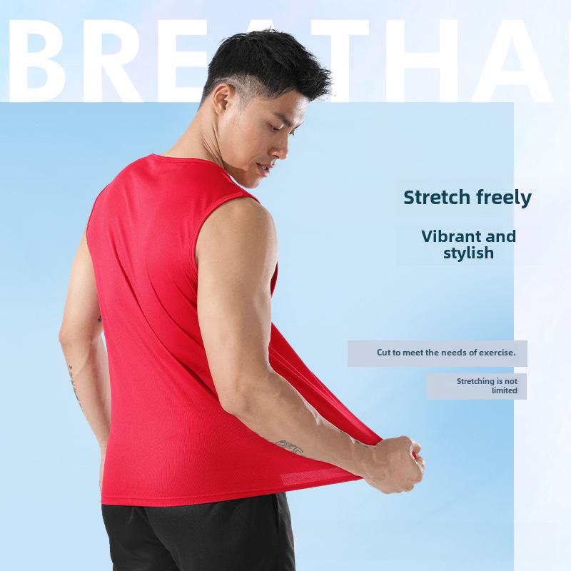 Men's Quick-Dry Elastic Marathon Vest - Breathable Spring/Summer Outdoor Sports Fitness Top