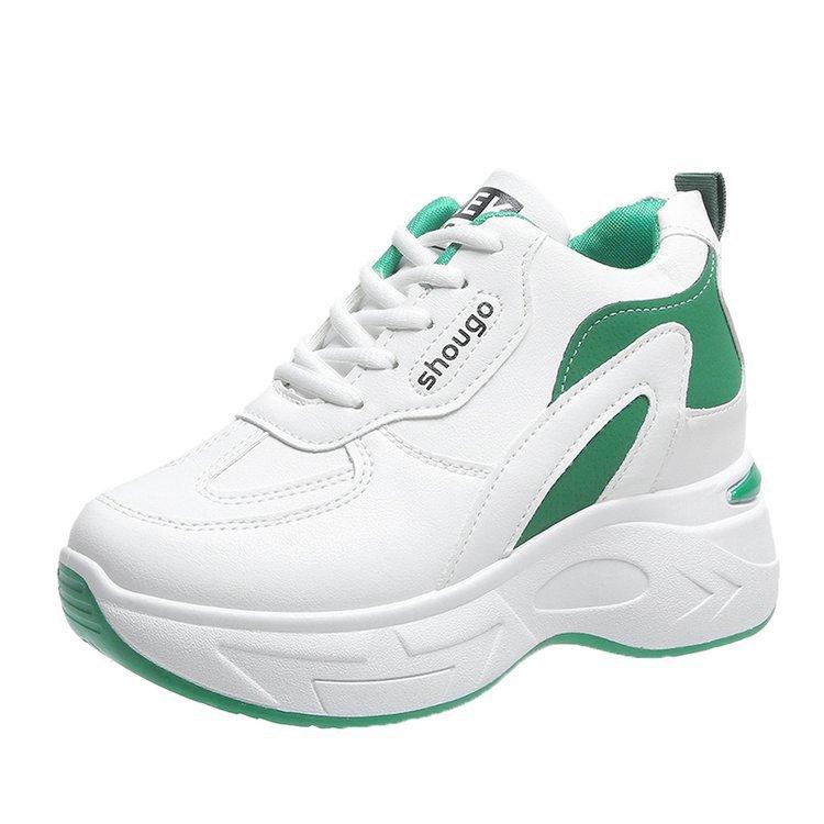 

Скрытые увеличивающие рост туфли для папы для женщин, осенние новые резиновые маффины, женская обувь с мягкой подошвой, одинаковые по цвету модные повседневные кроссовки 40